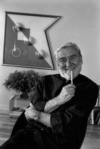 Portrait of designer Verner Panton in 1996